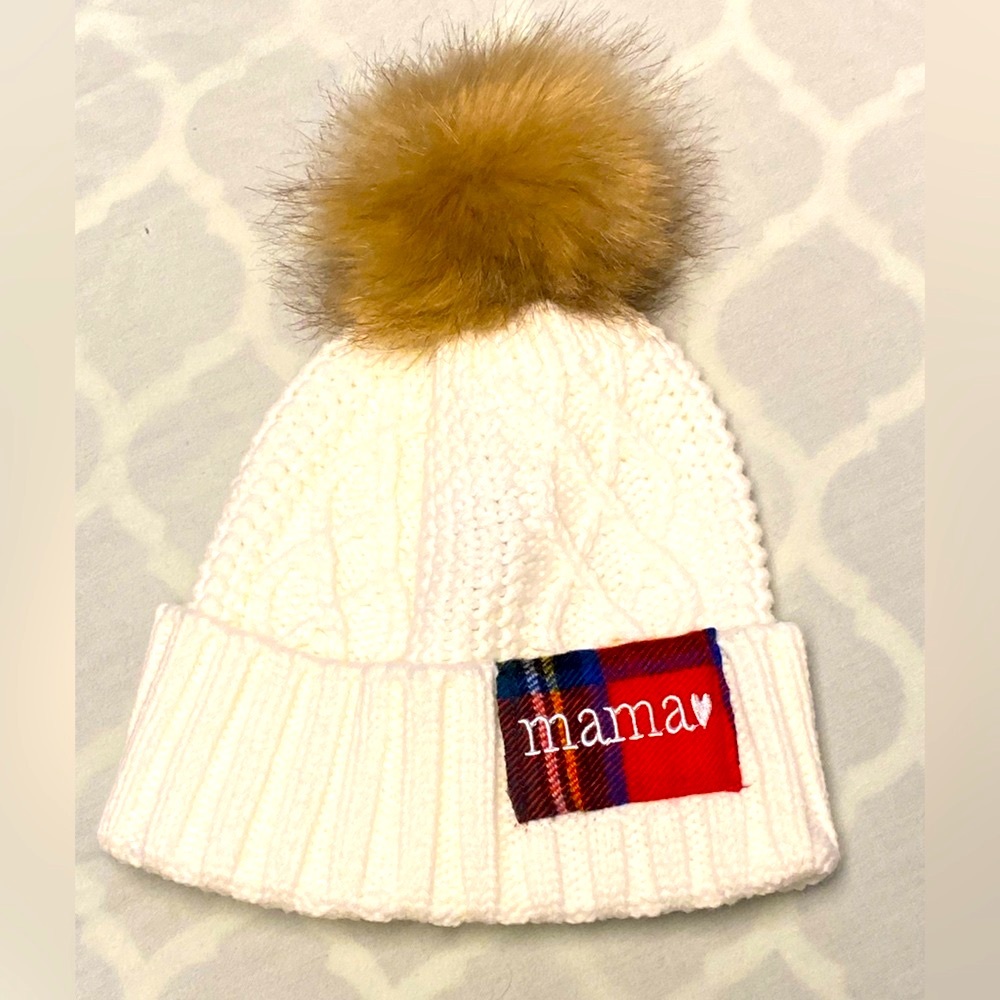 David and Young Pom Pom Hat
